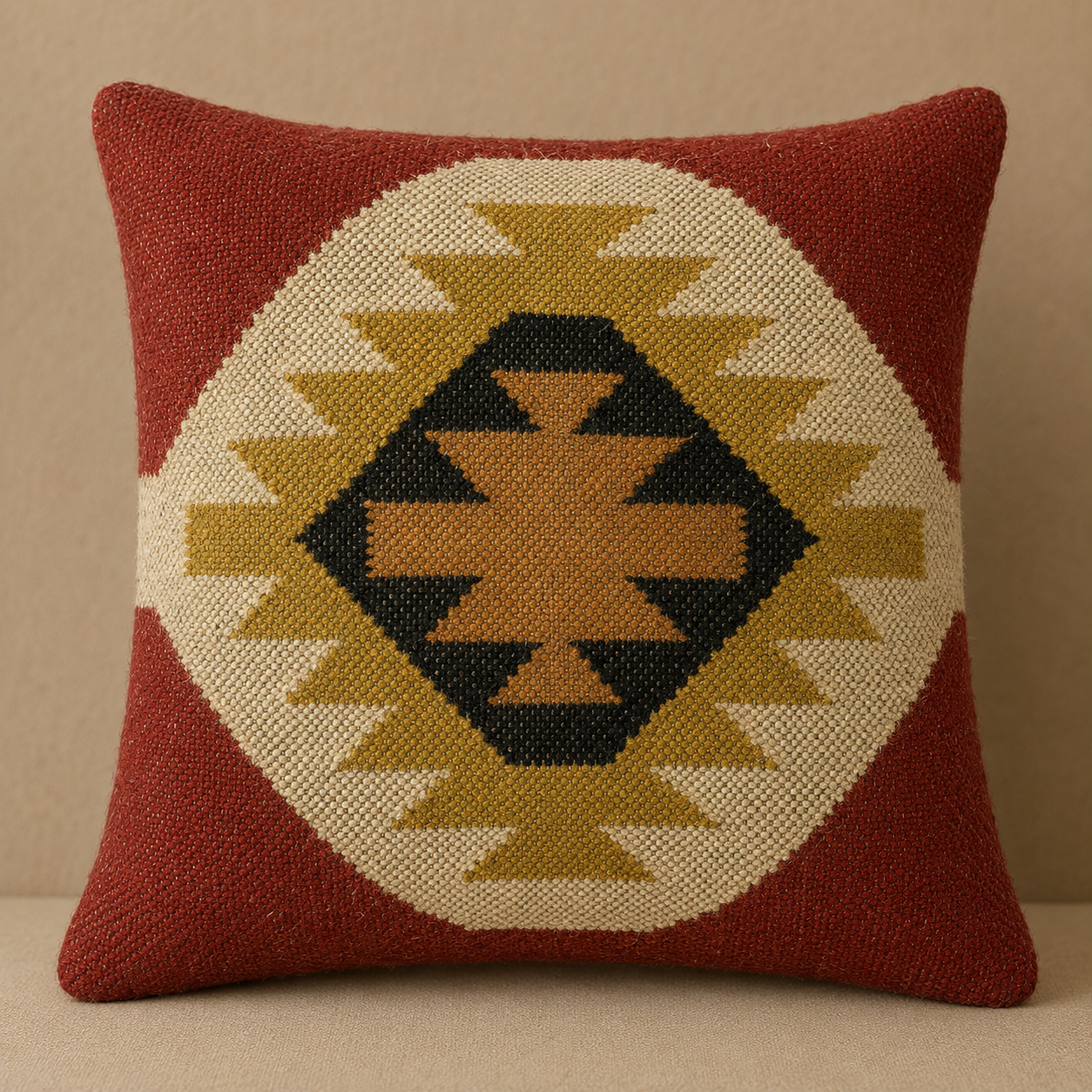 Hexagon Star Kilim Cushion Cover